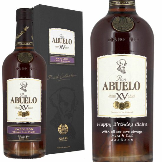 Personalised Ron Abuelo Napoleon Finish Collection Rum 70cl