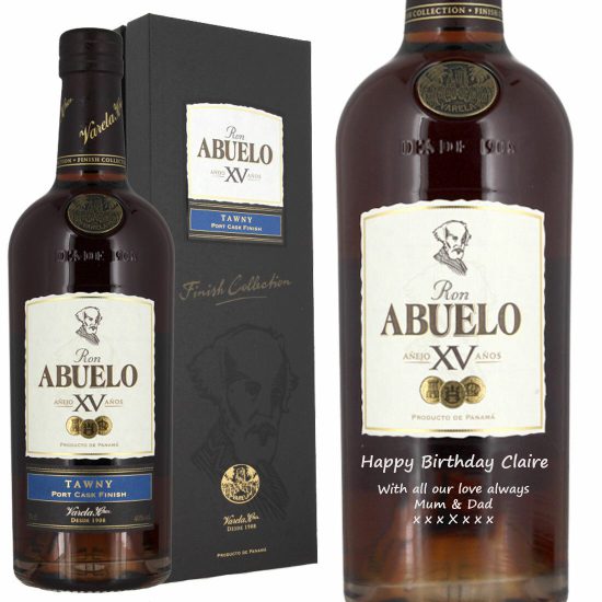 Personalised Ron Abuelo Tawny Finish Collection Rum 70cl