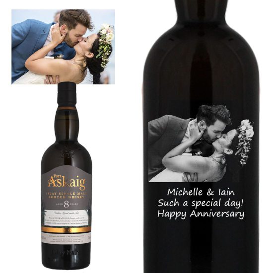 Photo Engraved Port Askaig 8 Year Old Single Malt Whisky