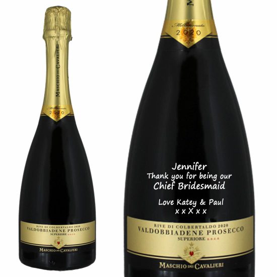 Personalised Di Valdobbiadene Maschio Dei Cavalieri Prosecco Sparkling Wine