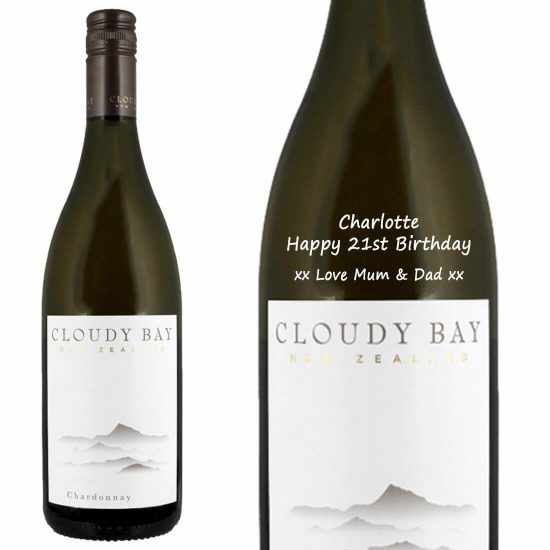 Personalised Cloudy Bay Chardonnay 75cl