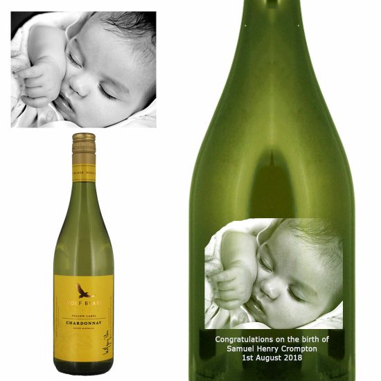 Photo Engraved Wolf Blass Yellow Label Chardonnay 75cl