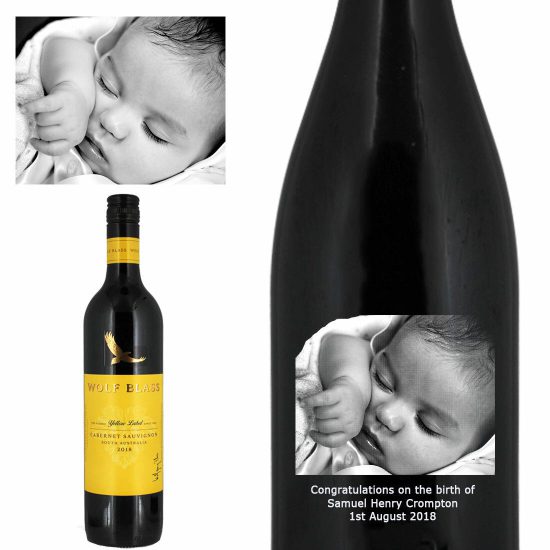 Photo Engraved Wolf Blass Yellow Label Cabernet Sauvignon 75cl