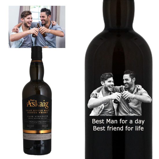 Photo Engraved Port Askaig Cask Strength Single Malt Whisky