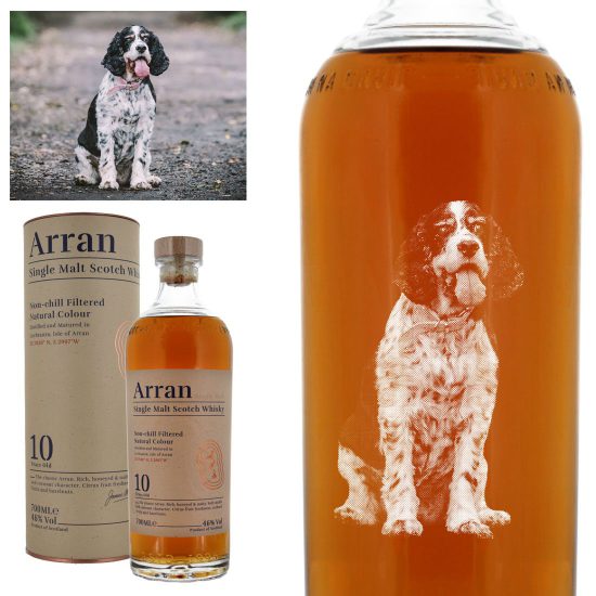 Photo Engraved Arran 10 Year Old Single Malt Whisky 70cl