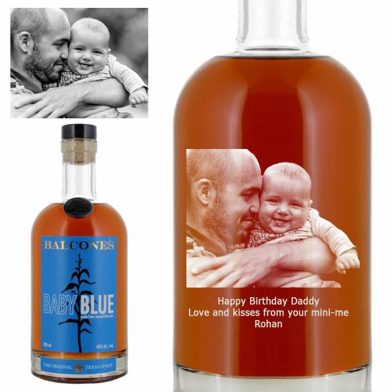 Photo Engraved Balcones Baby Blue Corn Whiskey 75cl