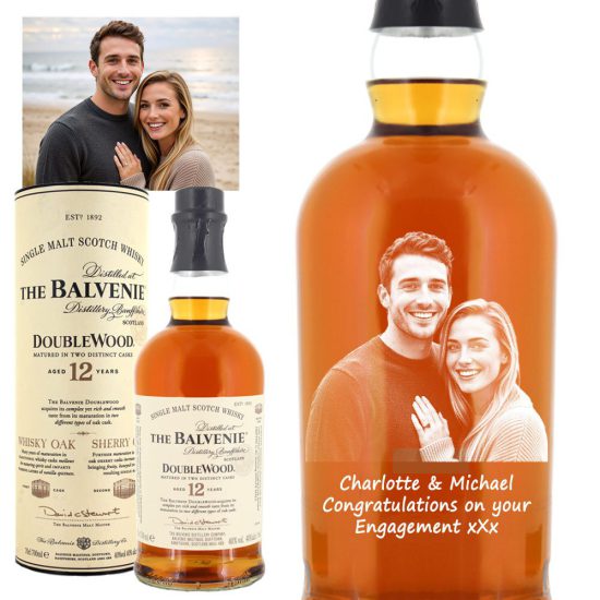 Photo Engraved Balvenie 12 Year Old Double Wood Single Malt Whisky 70cl