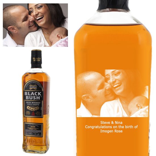 Photo Engraved Black Bush Blended Irish Whiskey 70cl