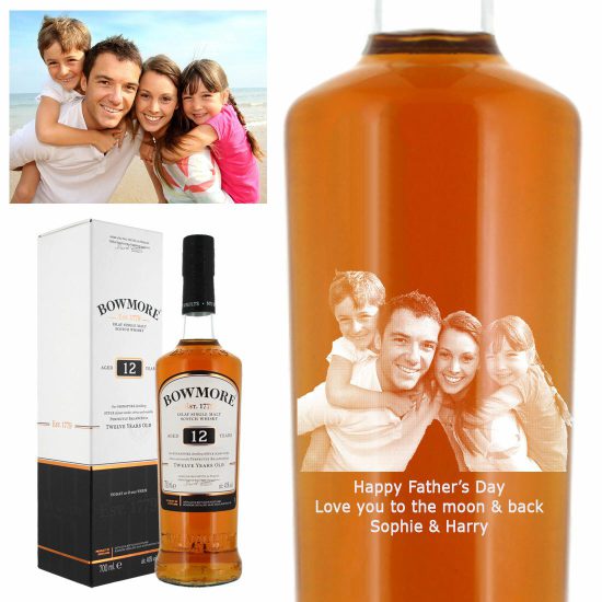 Photo Engraved Bowmore 12 Year Old Islay Single Malt Whisky 70cl