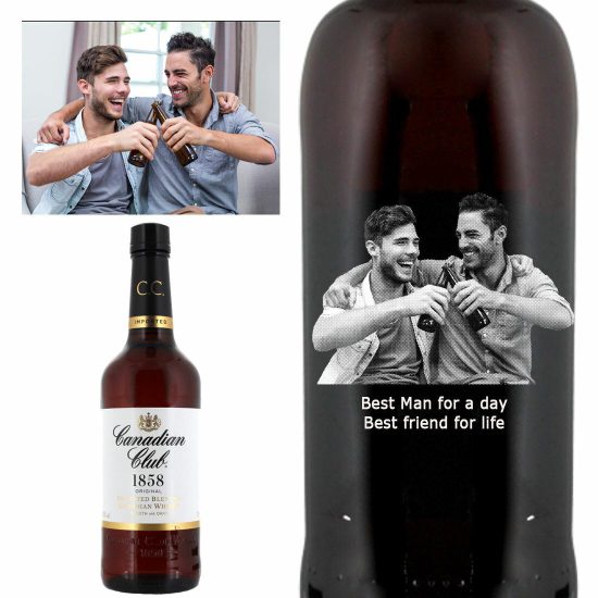 Photo Engraved Canadian Club 70cl