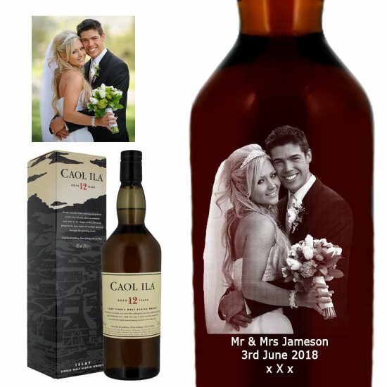 Photo Engraved Caol Ila 12 Year Old Single Malt Whisky 70cl