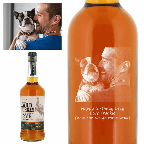 Photo Engraved Wild Turkey Rye Whiskey 70cl