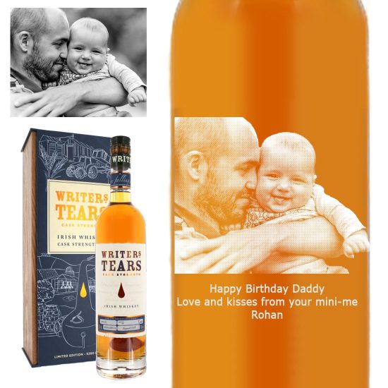 Photo Engraved Writers Tears Rare Cask Strength Irish Whiskey 70cl
