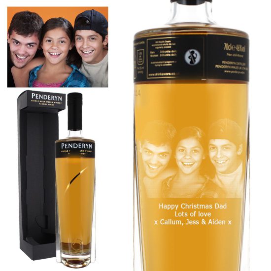 Photo Engraved Penderyn Madeira Finish Welsh Whisky 70cl