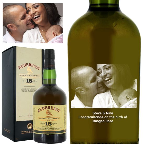 Photo Engraved Redbreast 15 Year Old Irish Whiskey 70cl