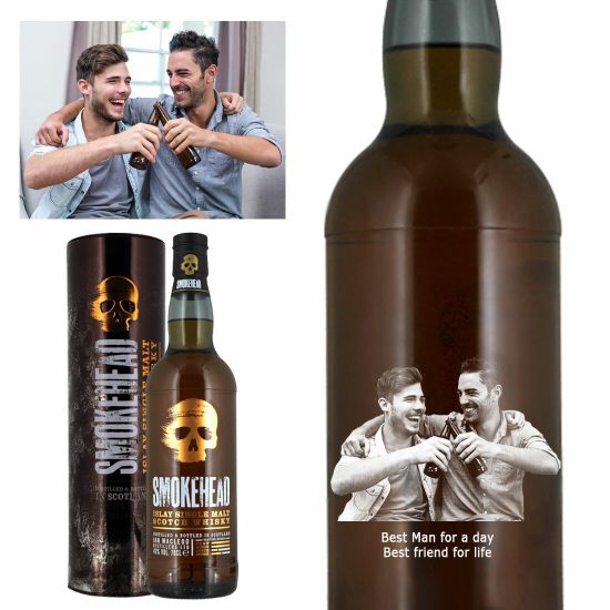 Photo Engraved Smokehead Single Malt Whisky 70cl