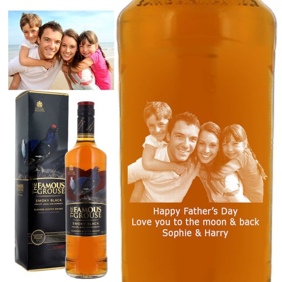 Photo Engraved Smoky Black Grouse 70cl