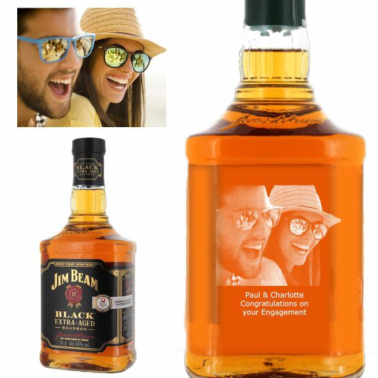 Photo Engraved Jim Beam Black Extra Aged Bourbon 70cl