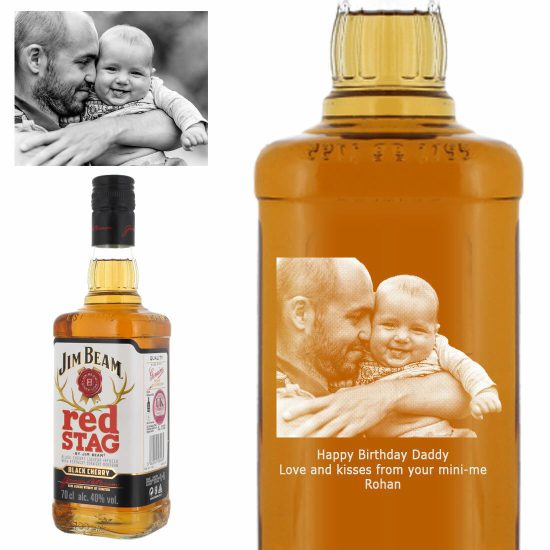 Photo Engraved Jim Beam Black Cherry 70cl