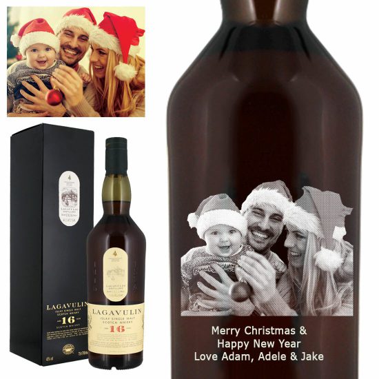 Photo Engraved Lagavulin 16 Year Old Single Malt Whisky 70cl