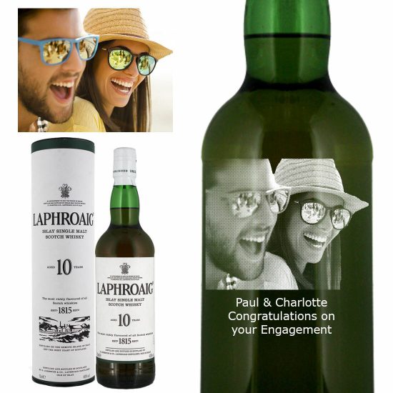 Photo Engraved Laphroaig 10 Year Old Single Malt Whisky 70cl