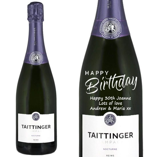 Personalised Taittinger Nocturne Champagne