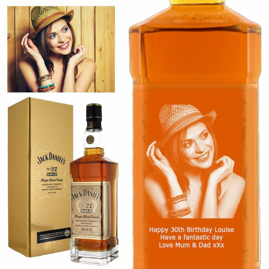 Photo Engraved Jack Daniel's Gold No 27 70cl