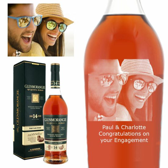 Photo Engraved Glenmorangie Quinta Ruban Single Malt Whisky 70cl
