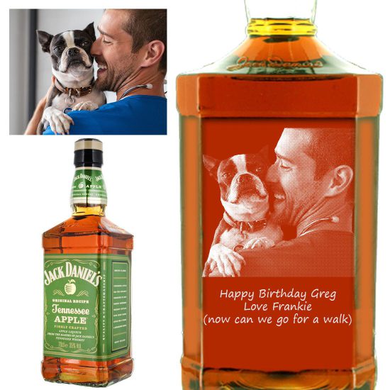 Photo Engraved Jack Daniel's Apple 70cl