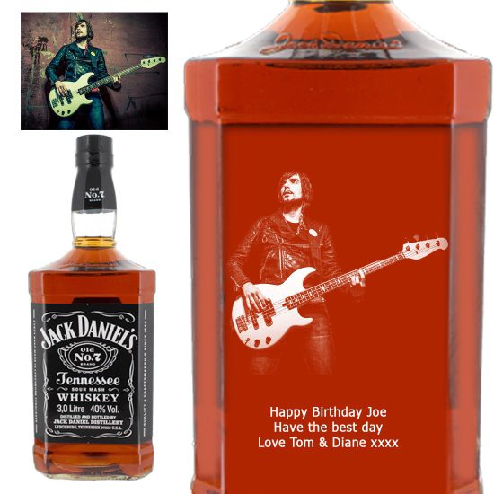 Photo Engraved Jack Daniel's Old No7 3 Litre