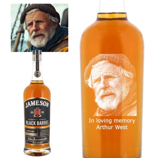 Photo Engraved Jameson Black Barrel Irish Whiskey 70cl