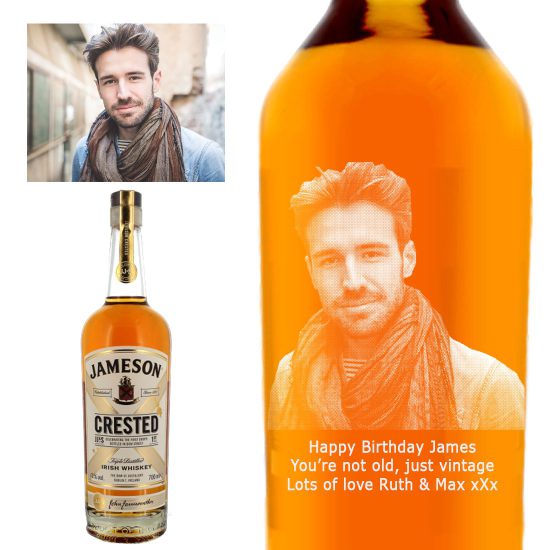 Photo Engraved Jameson Crested Irish Whiskey 70cl