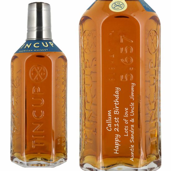 Personalised Tin Cup American Whiskey 70cl