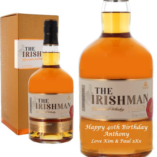 Personalised The Irishman Single Malt Irish Whiskey 70cl