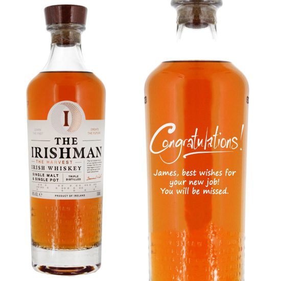 Personalised The Irishman Harvest Blended Irish Whiskey 70cl