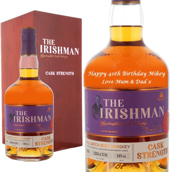 Personalised The Irishman Cask Strength Irish Whiskey 70cl