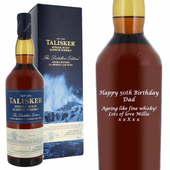 Personalised Talisker Distillers Edition Single Malt Whisky 70cl