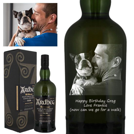 Photo Engraved Ardbeg 10 Year Old Islay Single Malt Whisky 70cl
