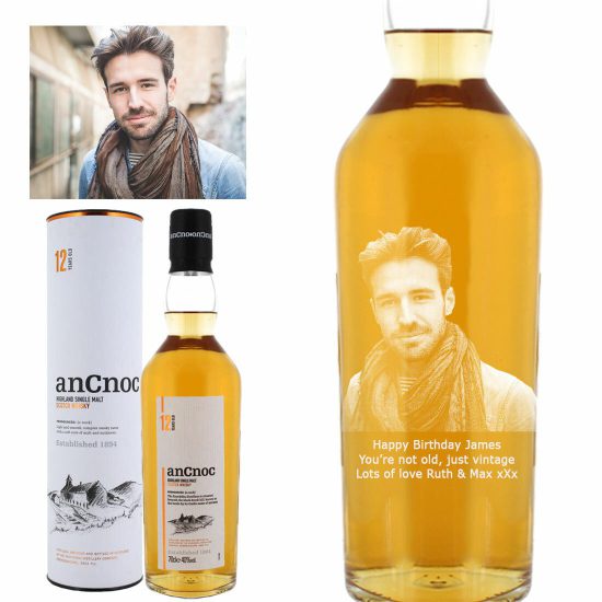 Photo Engraved AnCnoc 12 Year Old Single Malt Whisky 70cl