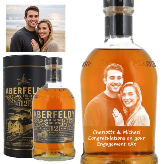 Photo Engraved Aberfeldy 12 Year Old Single Malt Whisky 70cl
