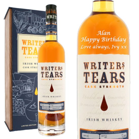 Personalised Writers Tears Rare Cask Strength Irish Whiskey 70cl