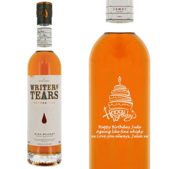 Personalised Writers Tears Copper Pot Blended Irish Whiskey 70cl