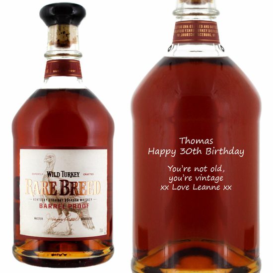 Personalised Wild Turkey Rare Breed 70cl