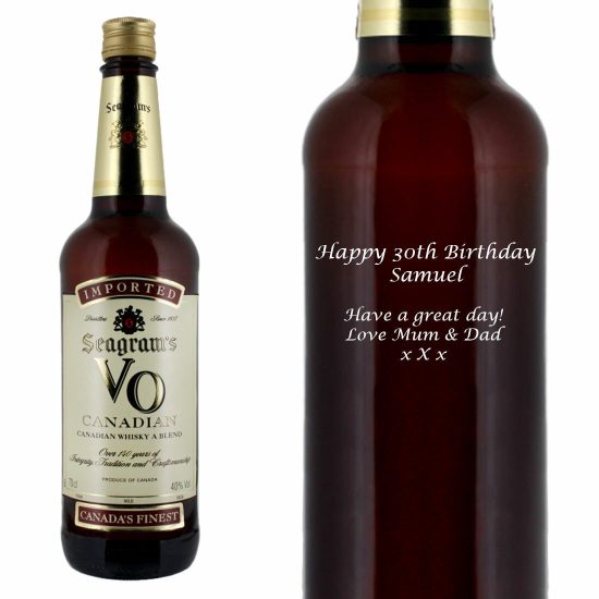 Personalised Seagrams VO Canadian Whiskey 70cl