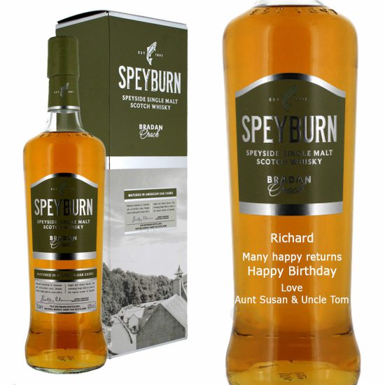 Personalised Speyburn Brandan Orach Single Malt Whisky 70cl