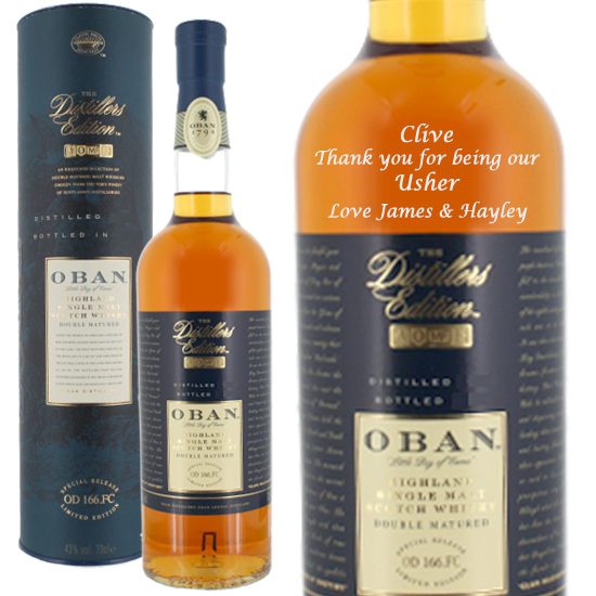 Personalised Oban Distillers Edition Single Malt Whisky 70cl