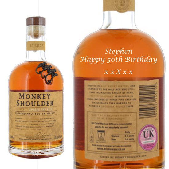 Personalised Monkey Shoulder 70cl