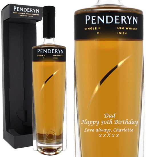 Personalised Penderyn Madeira Finish Welsh Whisky 70cl