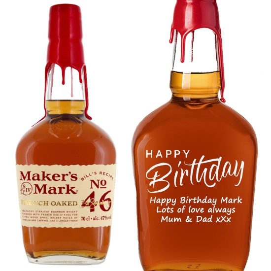 Personalised Makers Mark 46 Bourbon Whiskey 70cl
