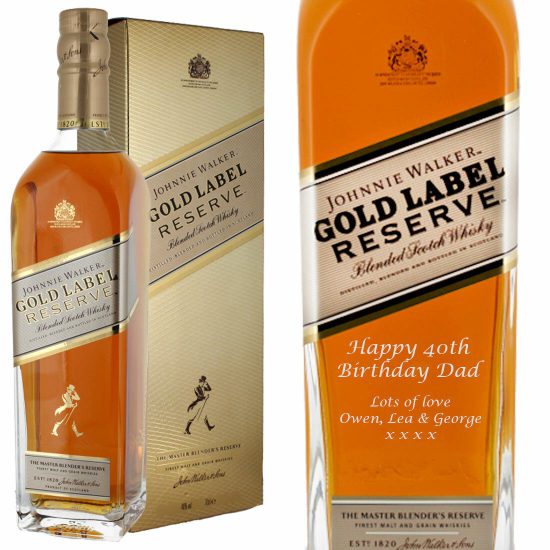 Personalised Johnnie Walker Gold Reserve 70cl